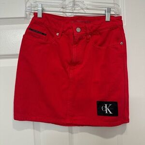 Calvin Klein Jeans Vibrant Red Skirt